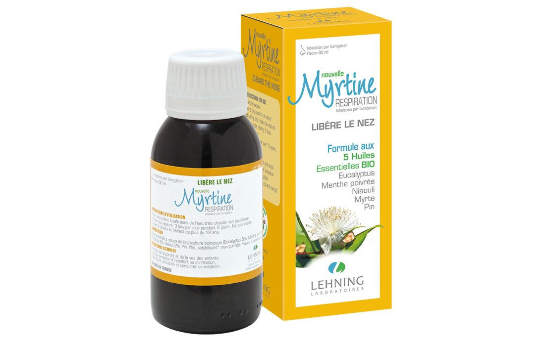 Myrtine Respiration - Inhalation Huiles Essentielles pour Déboucher le Nez