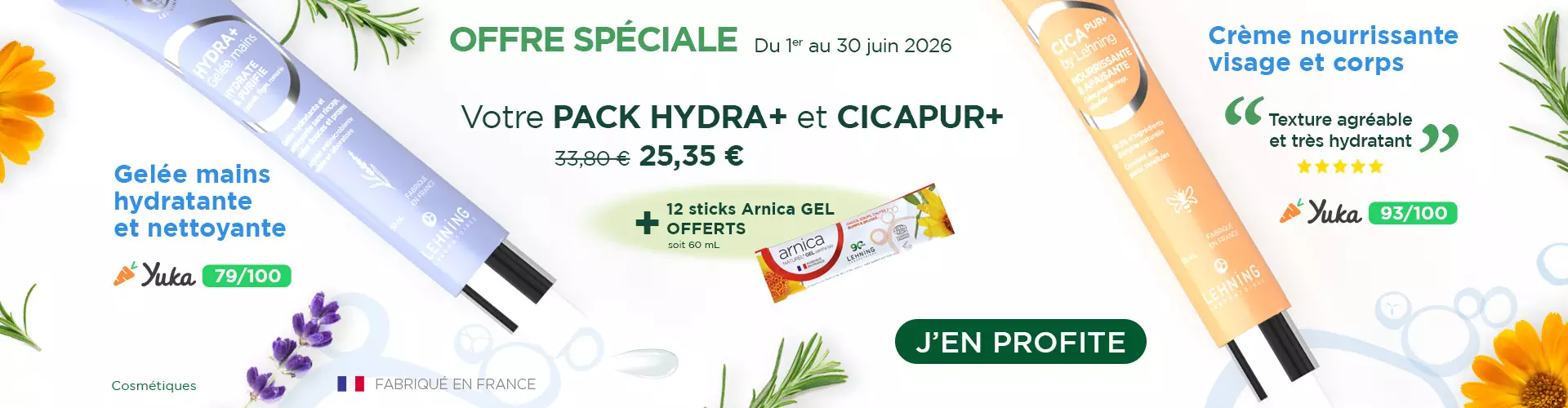 Promo Pack HYDRA+ et CICAPUR+