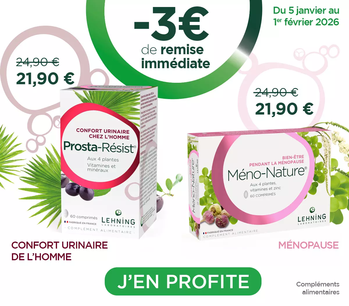 Promo Méno-nature et Prosta-Résist