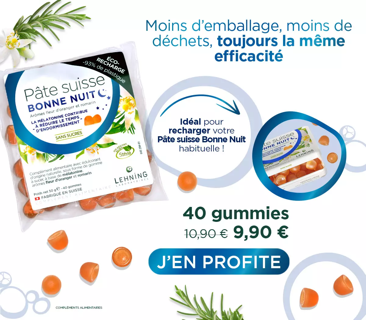 Eco-recharge Pâte suisse Bonne nuit