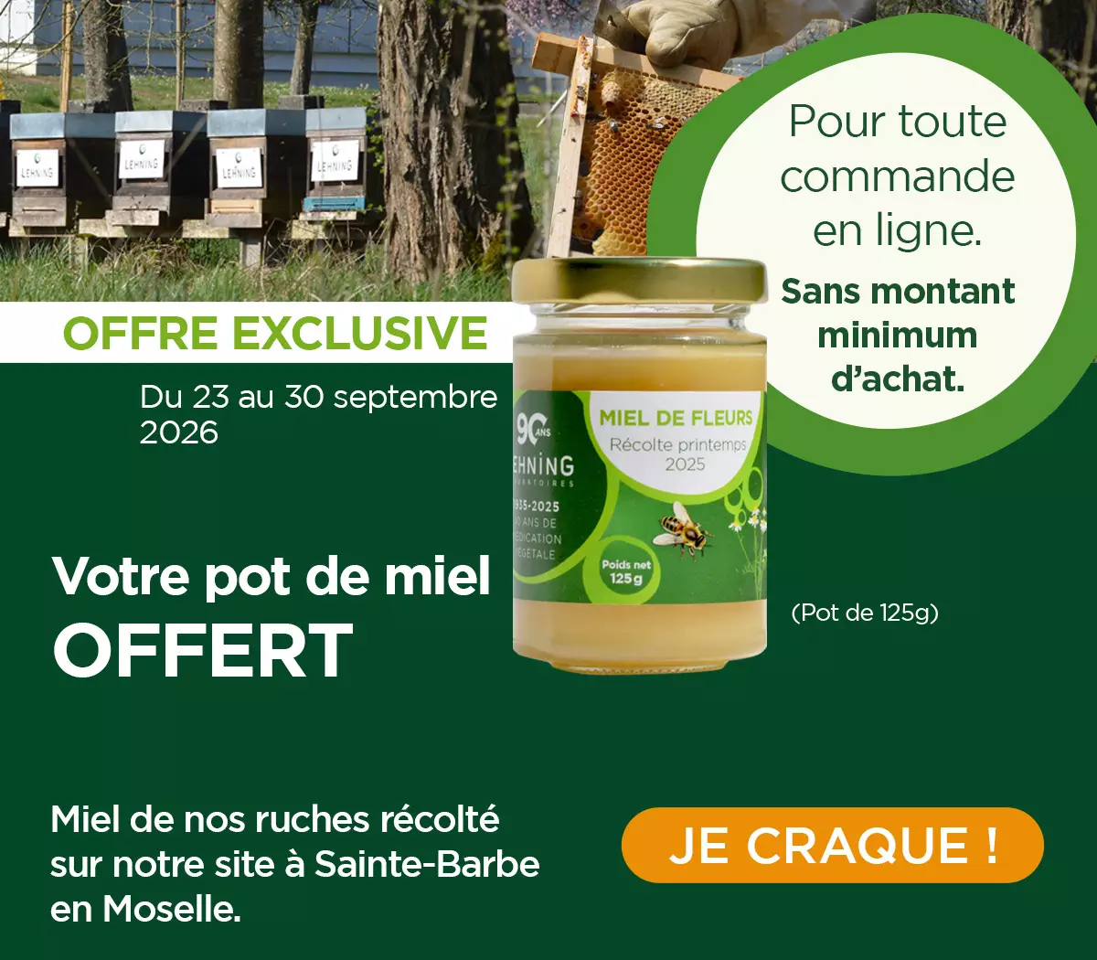 Un pot de miel offert