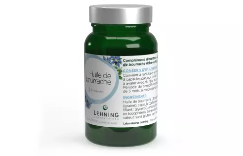 Promo DUO Huile de bourrache en capsules - Laboratoires Lehning
