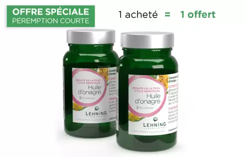 Promo Huile d'onagre en capsules - Laboratoires Lehning