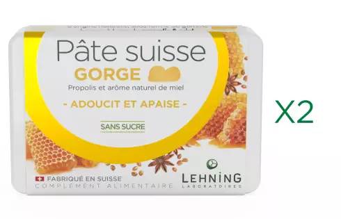 Promo DUO Pâte suisse Gorge - Gummies - Laboratoires Lehning