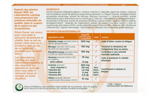 Complément alimentaire Phyto-Tonus Lehning