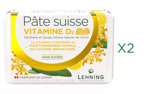 Promo DUO  Gummies Pâte suisse Vitamine D - Laboratoires Lehning