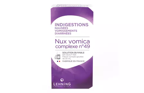 NUX VOMICA COMPLEXE N°49 Médicament homéopathique indigestion - Laboratoires Lehning