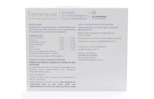 Médicament Famenpax Lehning