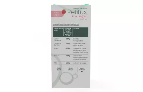 Petitux Sirop Naturel pour la Toux Enfants et Petits