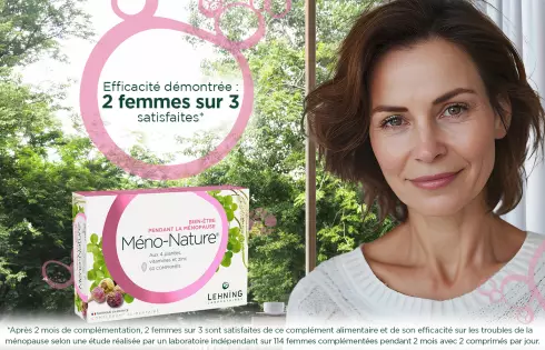 Promo 2 Méno-Nature - Complément alimentaire ménopause, bouffées de chaleur