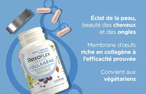 REXOFLEX Beauté Collagène - Complément alimentaire anti age collagene vegetarien coquille d'oeuf