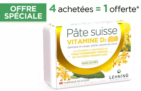Pâte suisse Vitamine D3 Lehning - Gummies Vitamine D