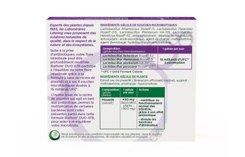Probiotique avec antibiotique Biaflore DUO ATB Lehning