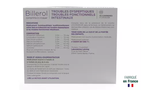 Médicament Homéopathique Billerol - Laboratoires Lehning