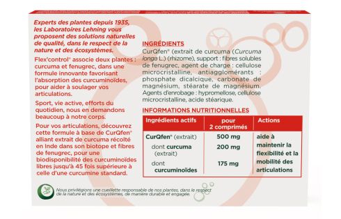 Comprimés au CurQfen® et Curcuma Flex’control de Lehning