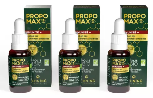 Propomax Gouttes Immunité+ sans alcool lot de 3