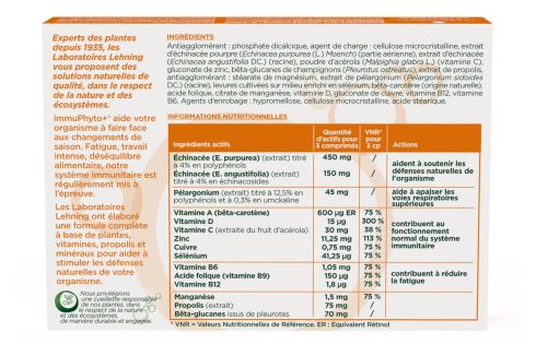 Complément Alimentaire ImmuPhyto+ Lehning