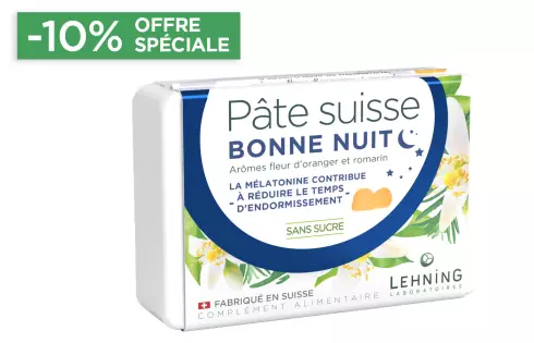 Pâte suisse Bonne Nuit Lehning - Gummies sans sucre sommeil