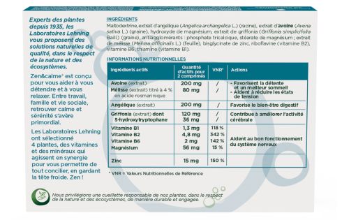 Comprimé anti-stress Zen&calme Lehning