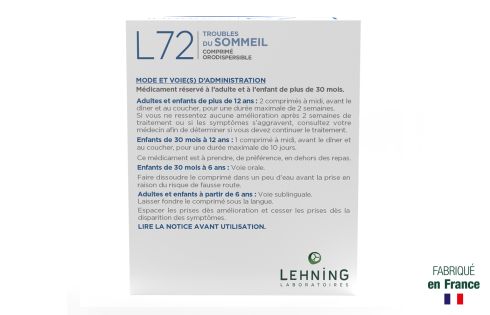 Médicament L72 Lehning 100 comprimés