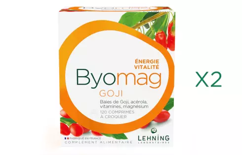 Promo DUO Byomag Goji - Comprimés fatigue, Laboratoires Lehning