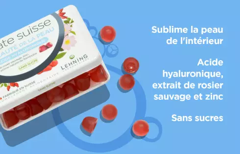 Pâte suisse Beauté de la Peau - Gummies acide hyaluronique sans sucre