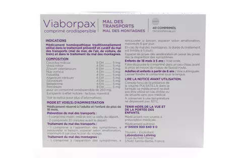 Médicament Viaborpax Laboratoires Lehning