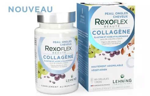REXOFLEX Beauté Collagène - Complément alimentaire anti age collagene vegetarien coquille d'oeuf