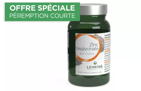 Zinc Bisglycinate comprimés Laboratoires Lehning