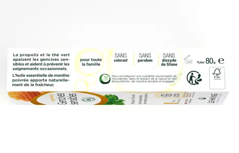 Promo dentifrice bio pour gencives sensibles Lehning