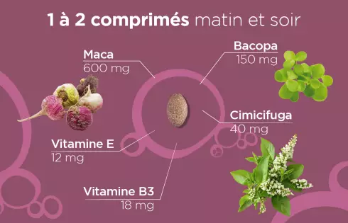 Complément alimentaire pour la ménopause Méno-Nature Lehning - Pack 3 boîtes Ménonature