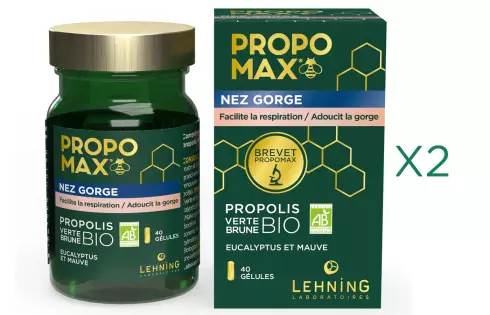 Promo DUO Propomax Nez Gorge - Gélules Propolis Verte et Brune Bio