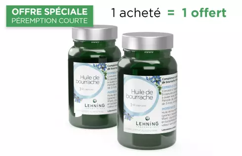 Promo DUO Huile de bourrache en capsules - Laboratoires Lehning