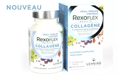 REXOFLEX Beauté Collagène - Complément alimentaire anti age collagene vegetarien coquille d'oeuf