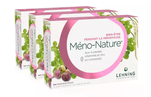 Complément alimentaire pour la ménopause Méno-Nature Lehning - Pack 3 boîtes Ménonature