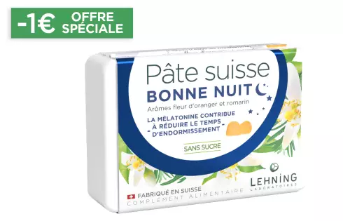 Pâte suisse Bonne Nuit Lehning - Gummies sans sucre sommeil