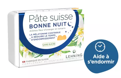 Pâte suisse Bonne Nuit Lehning - Gummies sans sucre sommeil