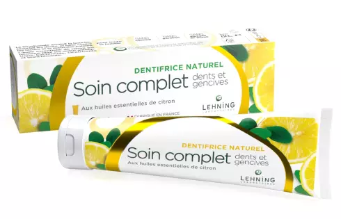 Dentifrice Naturel Soin Complet aux Huiles Essentielles de Citron Lehning