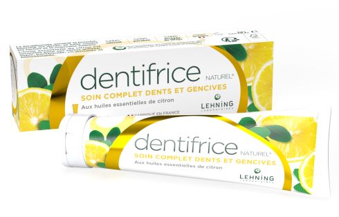 Dentifrice Naturel aux Huiles Essentielles de Citron Lehning