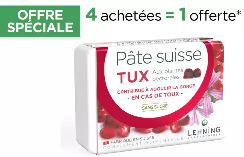 Pâte suisse TUX - Adoucit la toux - Lehning