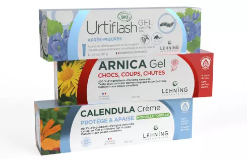 Pack été Laboratoires Lehning UrtiflashGEL Arnica gel et crème Calendula
