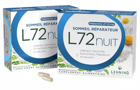 Laboratoires Lehning - Promo L72NUIT gélules sommeil plantes et mélatonine