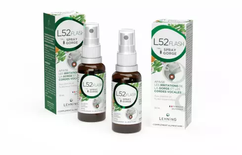 Promo L52FLASH - Spray mal de gorge - Laboratoires Lehning