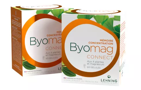 Promo DUO Byomag Connect - Complément Alimentaire Gélules Mémoire et Concentration