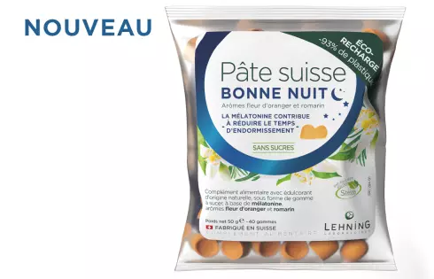 Éco-Recharge Pâte Suisse Bonne Nuit Lehning - Gummies sans sucre sommeil