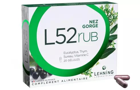 L52RUB - Complément Alimentaire  Nez et Maux de Gorge en Gélules