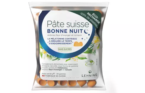Éco-Recharge Pâte Suisse Bonne Nuit Lehning - Gummies sans sucre sommeil