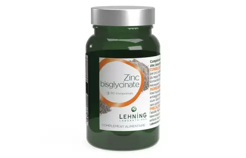 Zinc Bisglycinate comprimés Laboratoires Lehning