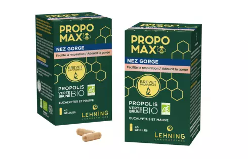 Promo DUO Propomax Nez Gorge - Gélules Propolis Verte et Brune Bio