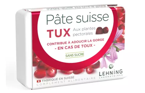 Pâte suisse TUX - Adoucit la toux - Lehning